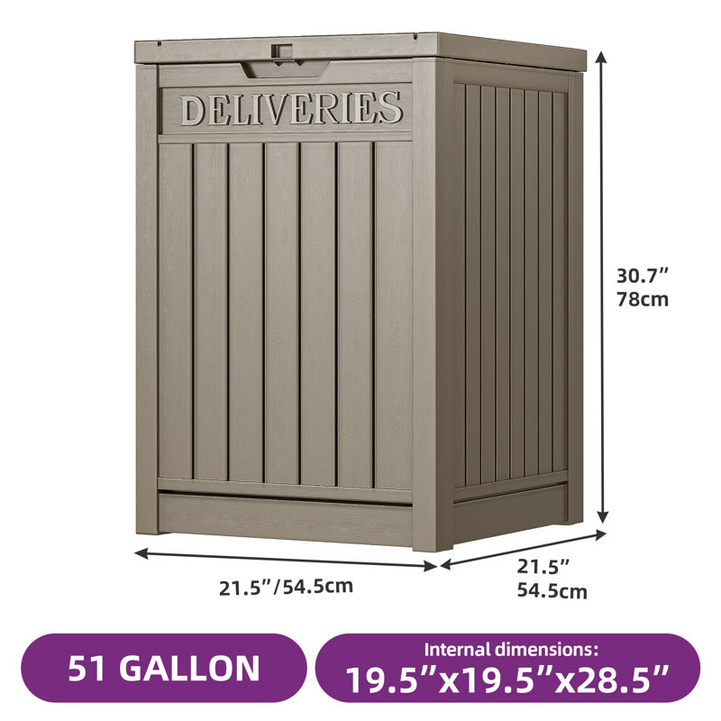 Boîte de rangement pour boîte aux lettres Balconera, Gris