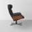 Genuine Leather Reclining Swivel Chair And Ottoman-68549355