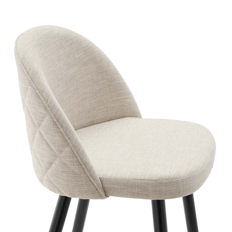 Cordial Bar Stools - Set of 2, Beige Fabric, Counter Stool (25" Seat Height)