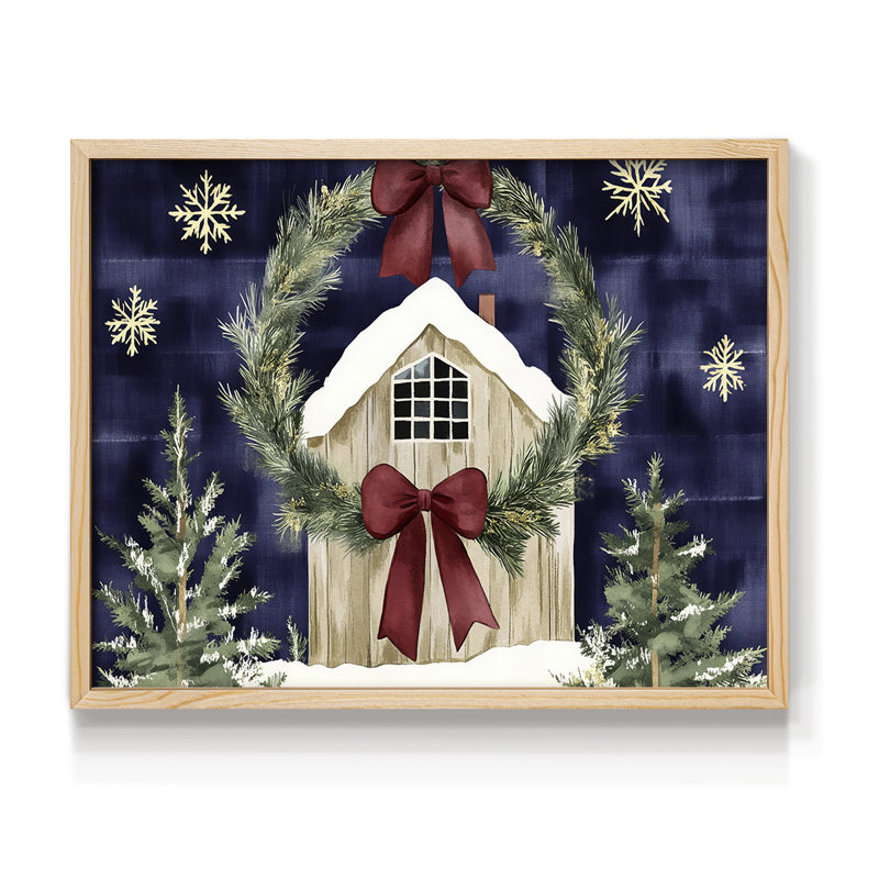 Art de Noël - DCCLXIX - Reproduction encadrée - Restickable, Naturel, H 11 po x l 14 po