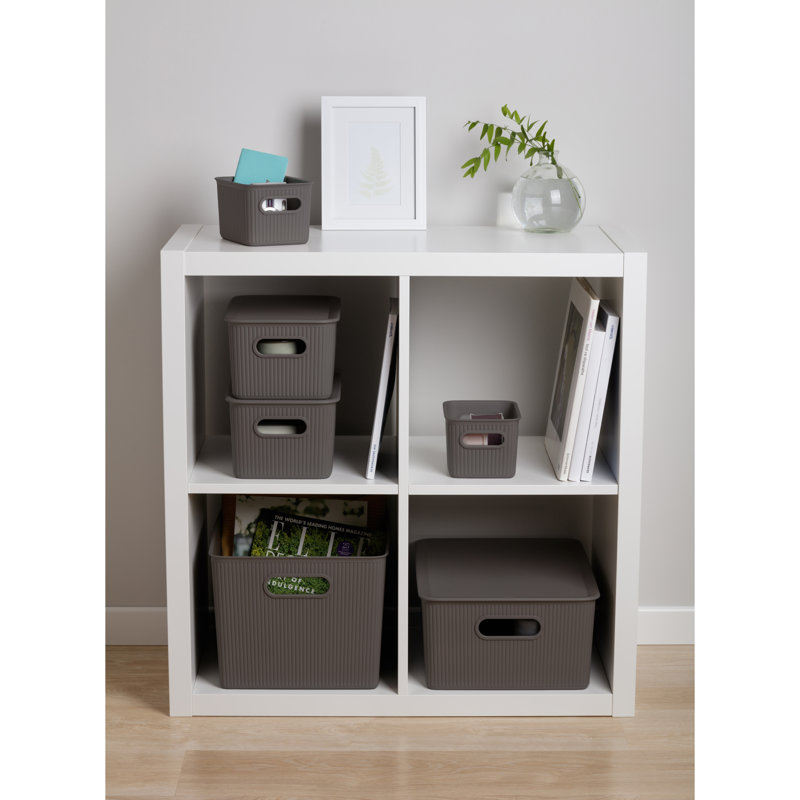 Latitude Run® Plastic Decorative Bin, Root Beer Brown