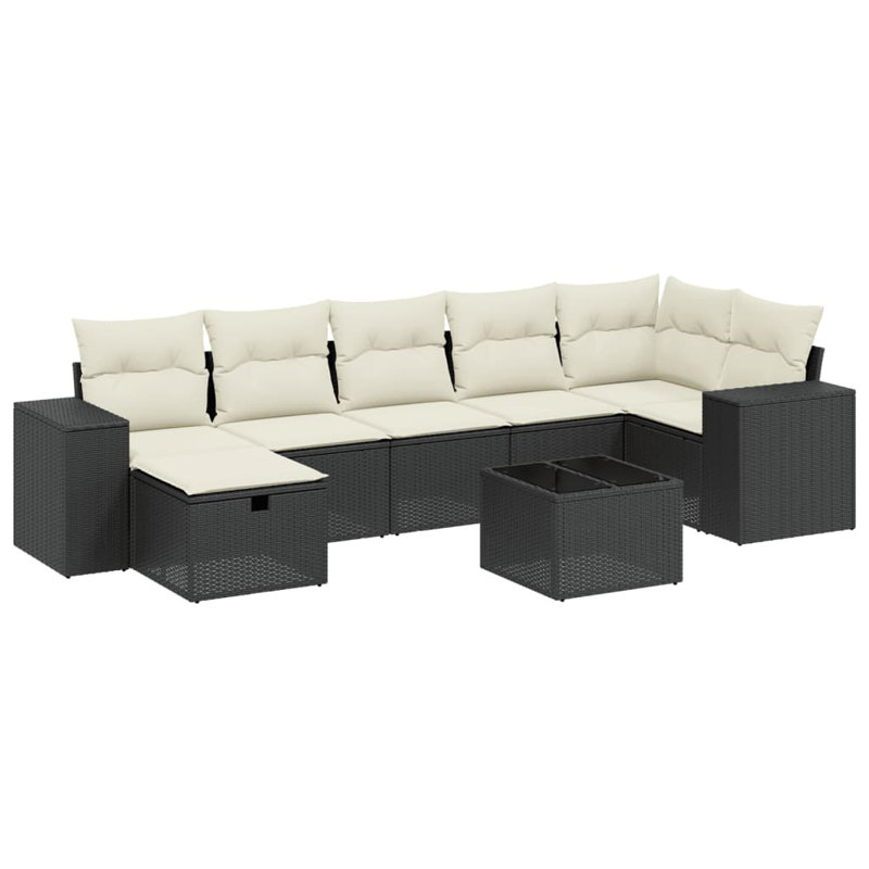 Vidaxl Garden Sofa Set Black