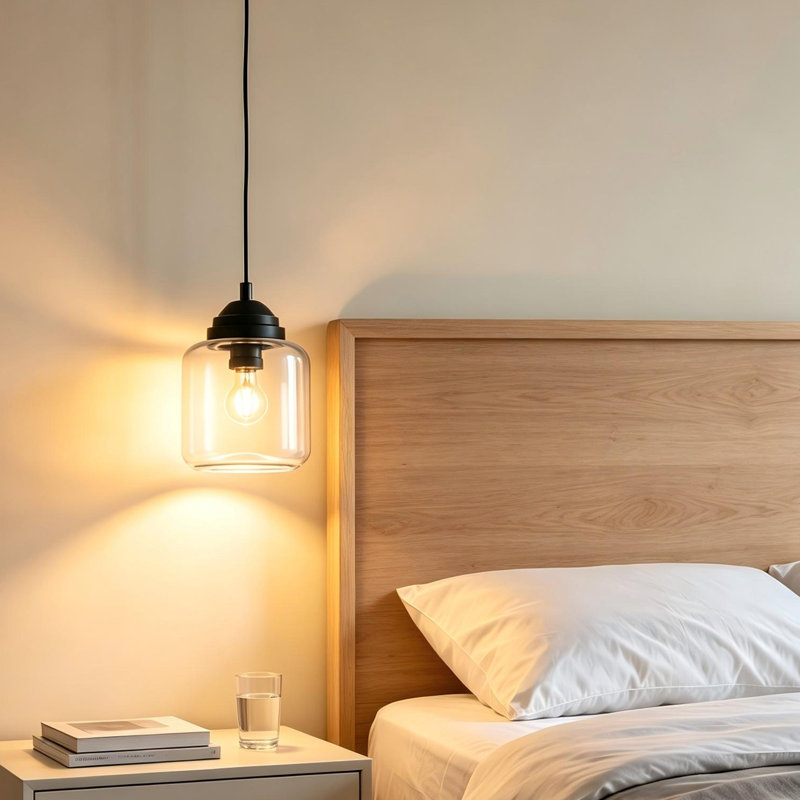 Luminaire suspendu cylindrique à 1 lumière Gronroos, Chrome