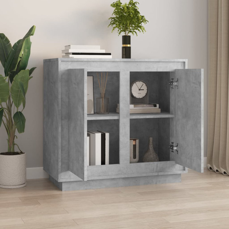 Sideboard 80x34x75 cm Engineered Wood, Concrete Grey