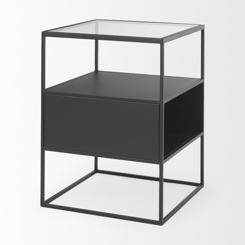 Glass Top End Table