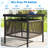  Outdoor PE Rattan Side Table w/ 1.57'' Umbrella Hole Square Patio End Table-814170956