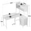 L-Shaped Metal Base Computer Desk-1071113414