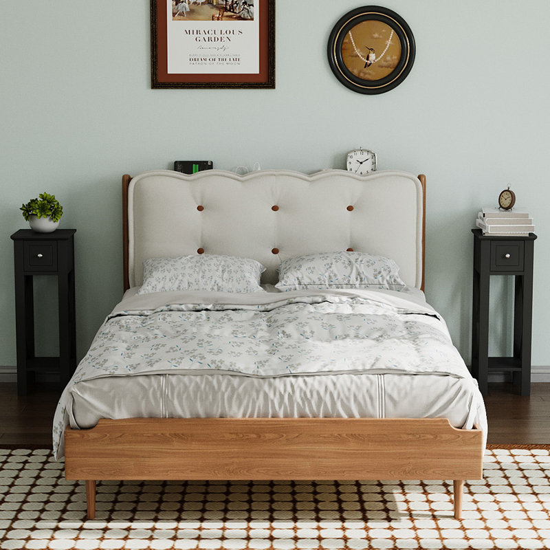 25cm W Bedside Table, Black 
