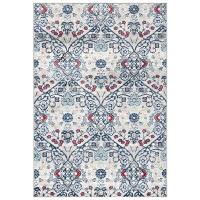 Tapis bleu marine / gris Evart