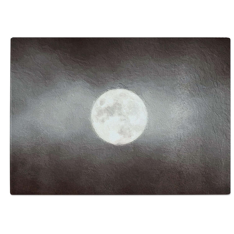 Glass Full Moon At Dusk Chopping Board, 39 cm W x 28.5 cm L
