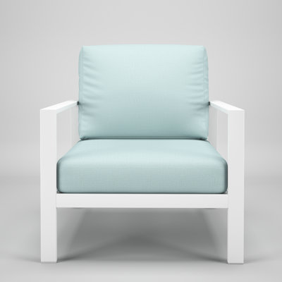 Townsend Metal Outdoor Lounge Club Chair With Sunbrella Cushion