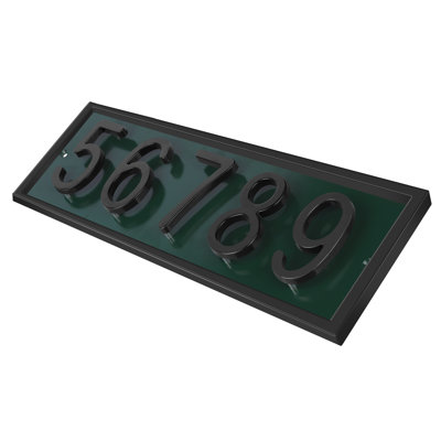 Plaque d'adresse horizontale flottante en aluminium Royal Shade