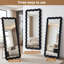 Miroir irrégulier pleine longueur ondulé avec cadre enveloppé de flanelle-1810357428-1810357429