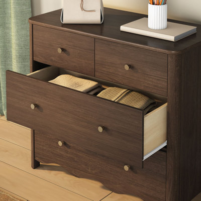 Commode 4 tiroirs Sutton, noyer