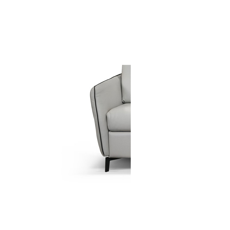 Monreal Upholstered 72.9'' Sofa, Light Gray Genuine Leather