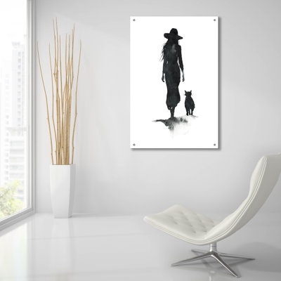 'A Woman And Cat' by Svetlana Aleynikova Acrylic Glass Wall Art, 24" x 36"