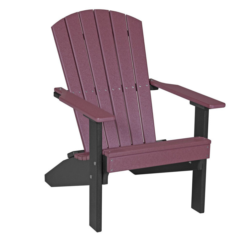 Chaise adirondack en plastique lakeside Kattamuri, Bois de cerisier / noir