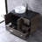 Alderico 36 " W Freestanding Standard Free Standing Single Double Single Vanity Bathroom Vanity With Glass Top with Mirror