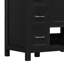 Meuble-lavabo simple 30 po avec lavabo, 2 portes et 2 tiroirs, tablette ouverte, bois massif et panneau de fibres à densité moyenne, ensemble simple-130377322