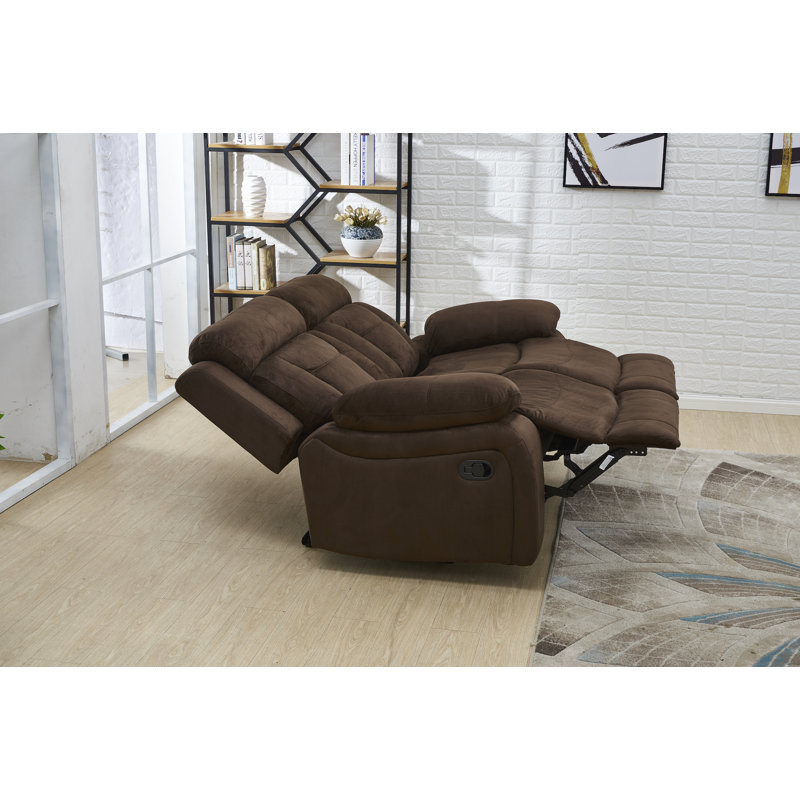 Contrast Upholstered 65'' Reclining Loveseat