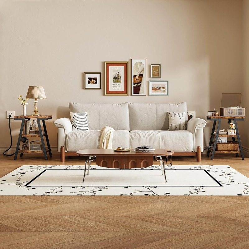 Table de bout avec station de charge, petites tables d'appoint avec 7 ...