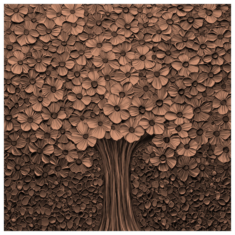 Bronze Floral Tree Comforter, Queen