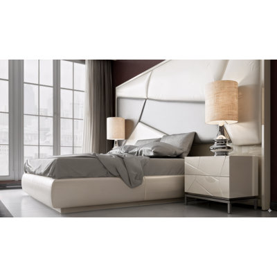 London Vegan Leather Panel Bed