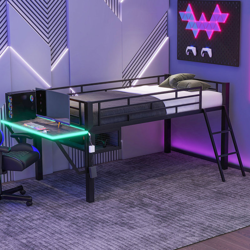 Lit mezzanine avec bureau Cedriana