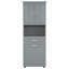 Grande armoire de salle de bain avec panier à linge inclinable et rangement supérieur, maximisant l'espace et l'organisation-247950494