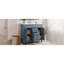 Meuble-lavabo bleu 36 po - moderne, avec 2 tiroirs à fermeture douce, lavabo de rangement moderne, portes,