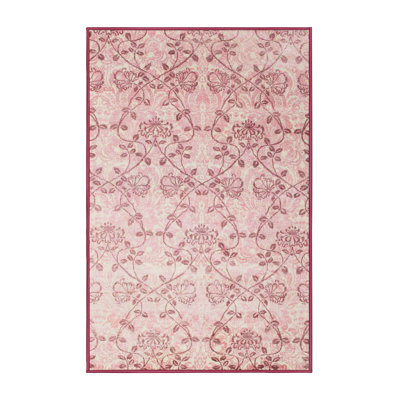 Tapis beige/rouge contemporain