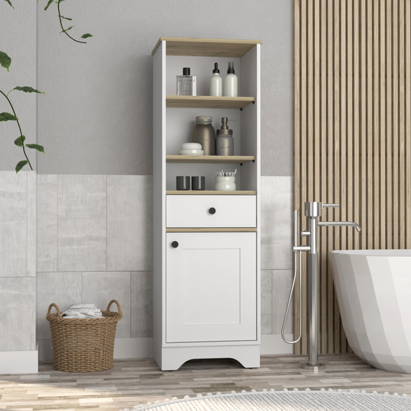 Armoire décorative, un tiroir, une armoire, Blanc