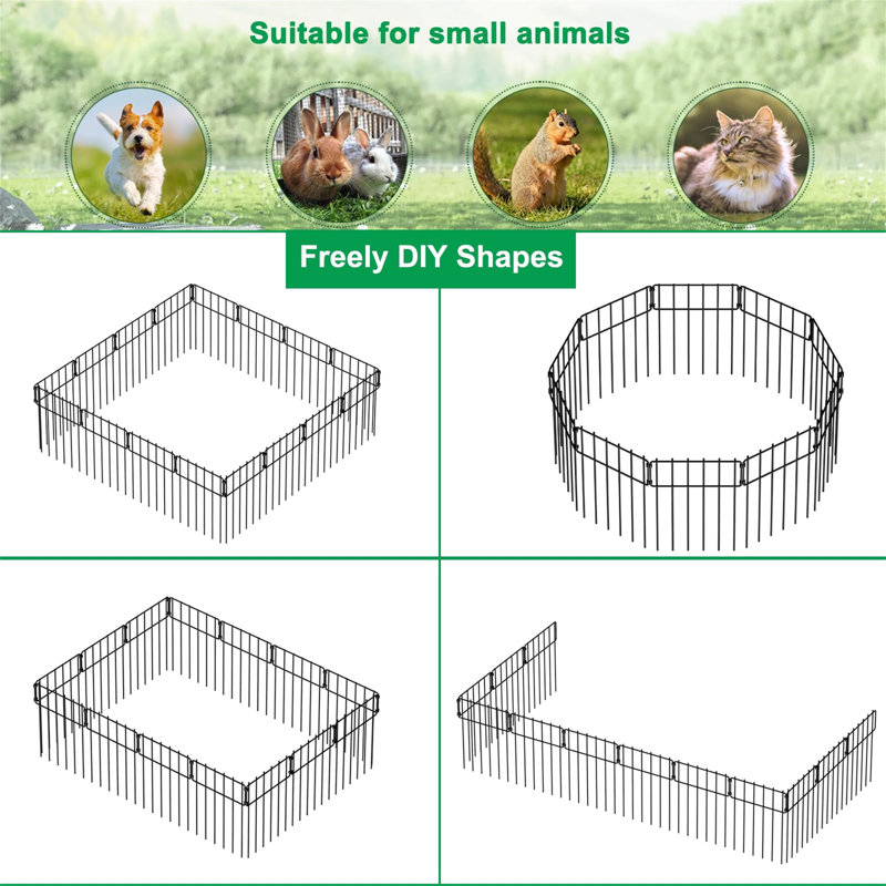 43cm H x 33cm W Metal Fence Panels Included