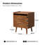 Florrie Mid-Century Modern 3 - Drawer Bedside Table with Charging Station-1279600584