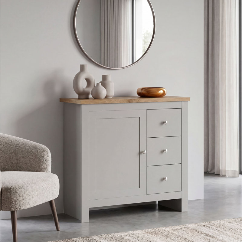Beacsfield 79Cm W 3 Drawer Sideboard, Grey