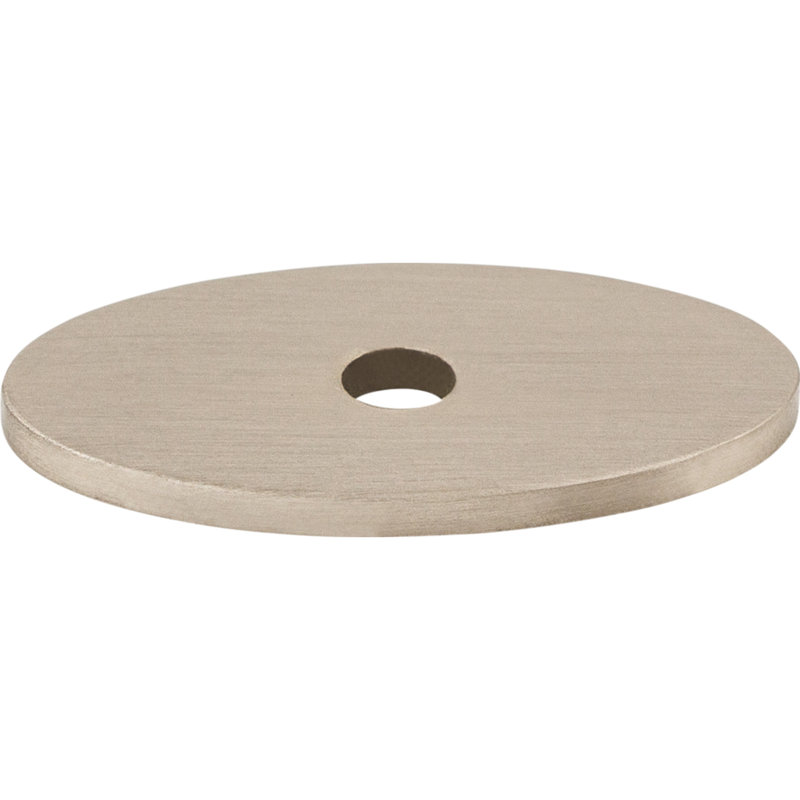 Oval  Backplate, Brushed Satin Nickel, 1.25" H x 0.75" W x 0.625" D