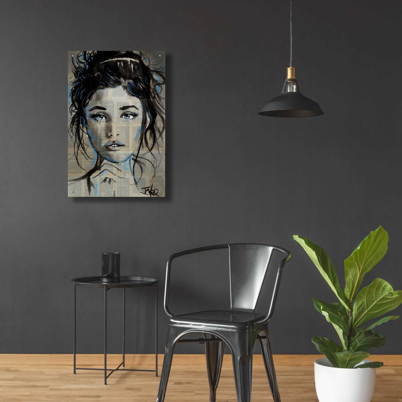 " Baby Blue " by Loui Jover, 36" H x 24" W x 0.2" D