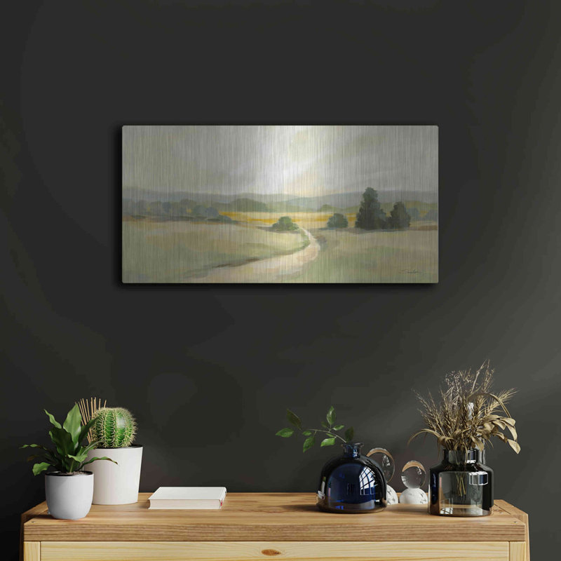«Sage Hills» par Silvia Vassileva, art mural en métal, 24 po x 12 po, H 12 po x l 24 po
