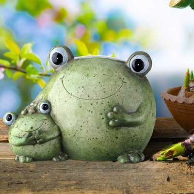 Statue Friston Happy Frog avec un ami