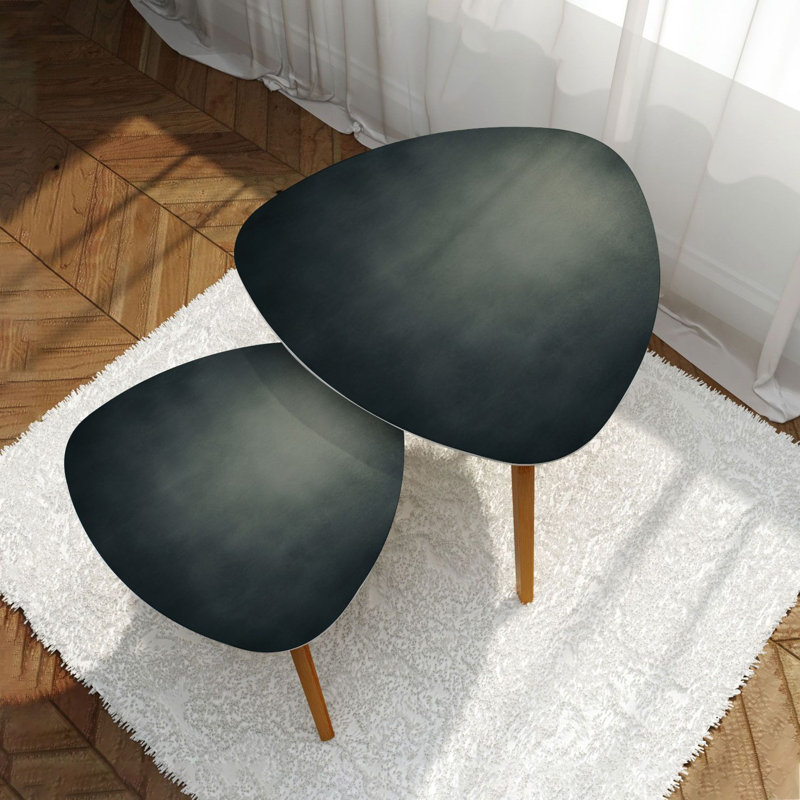 Ensemble de 2 tables basses gigognes Triangle