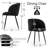 Sherpa Dining Chairs Set of 2, Black