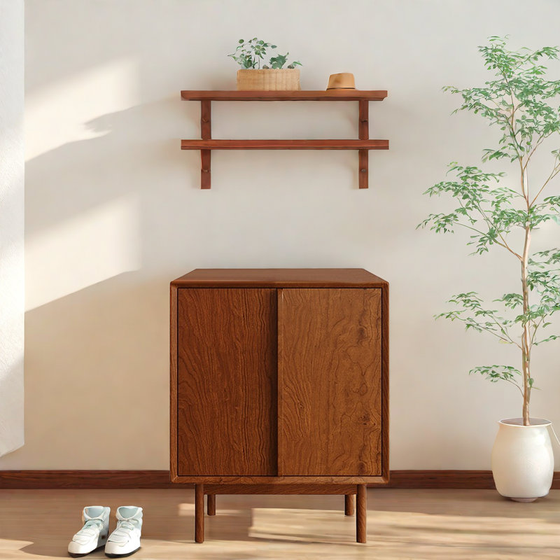 Armoire de rangement pour chaussures en bois massif 16 paires