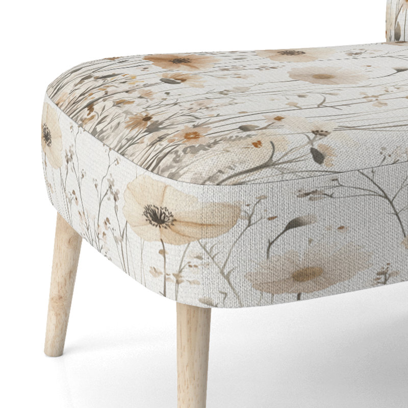 Chaise d'appoint Wildflowers - Chaise d'appoint neutre Wildflower Field I, Chaise d'appoint sans accoudoirs