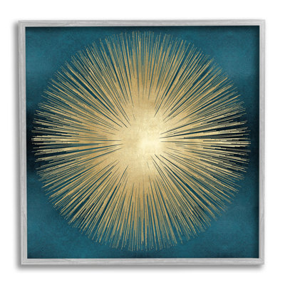 Déco soleil levant sur bleu foncé - impression