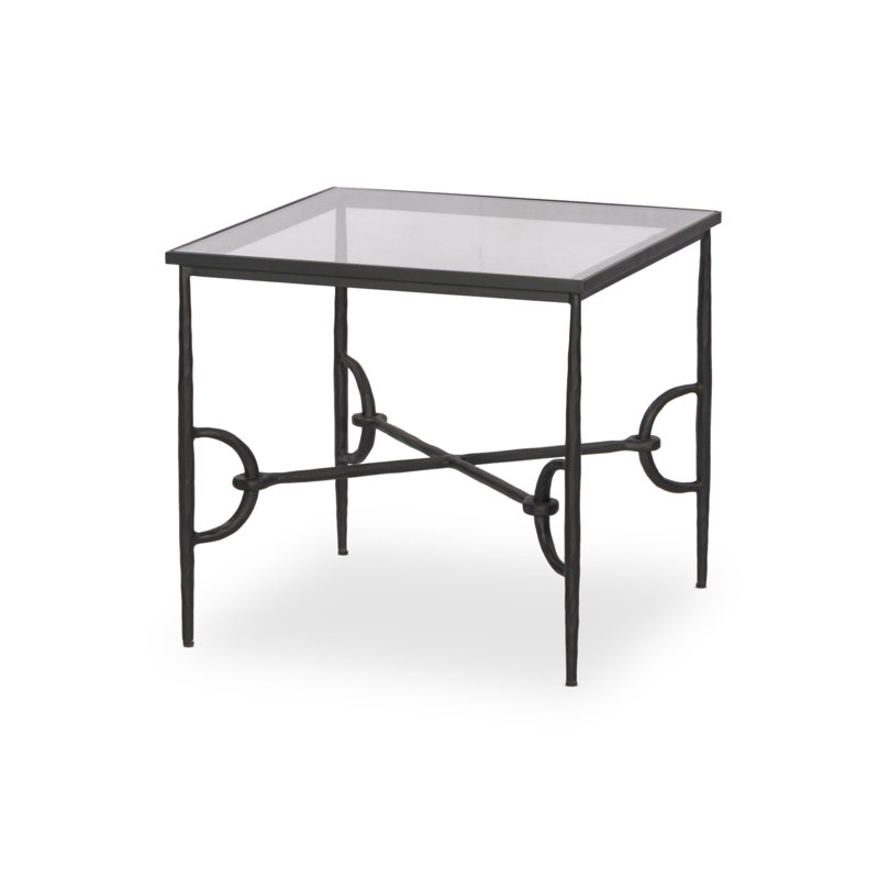 Babylon End Table-Hammered Gunmetal, 20" H x 22"W x 22" D