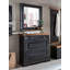 Camillus Wood Flat Wall Mirror with Shelves