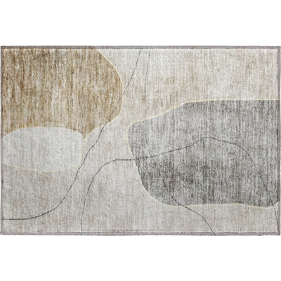 Premium Machine Washable Prisco Beige Rug