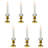 Flickering LED Window Candles With Timer - 8.5" - White - Set Of 6-109395142