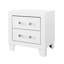 Table de chevet blanche contemporaine, ensemble de 23,7 po de hauteur - option élégante, table de chevet à garniture en acrylique blanche, hauteur 24,24 po