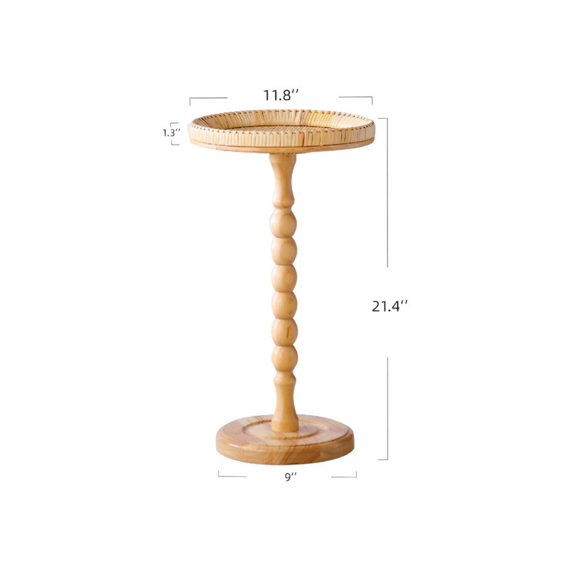 Rattan Solid Wood 1 Tier Plant Stand